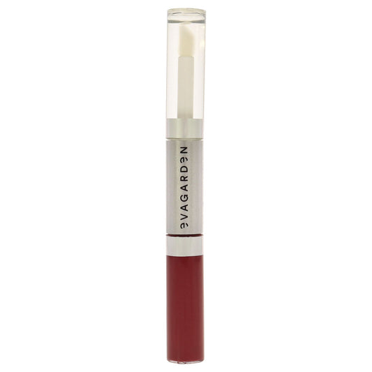 Close-up of the smooth application of Crimson Red Lip Cream
