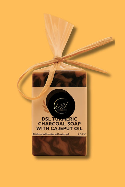 DSL Turmeric Charcoal Soap with Cajeput Oil – 4.5 oz