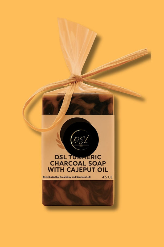 DSL Turmeric Charcoal Soap with Cajeput Oil – 4.5 oz