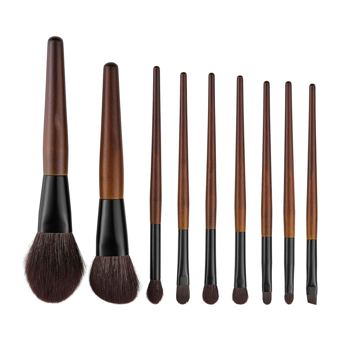 Eyebrow brush positioned alongside brow gel and tweezers.