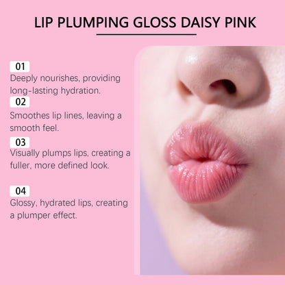 Before and after comparison of lips showing hydration improvement.