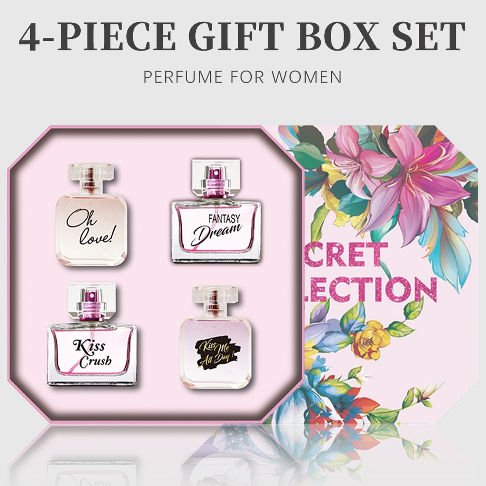 Gift box containing four Eau De Parfume sprays for women