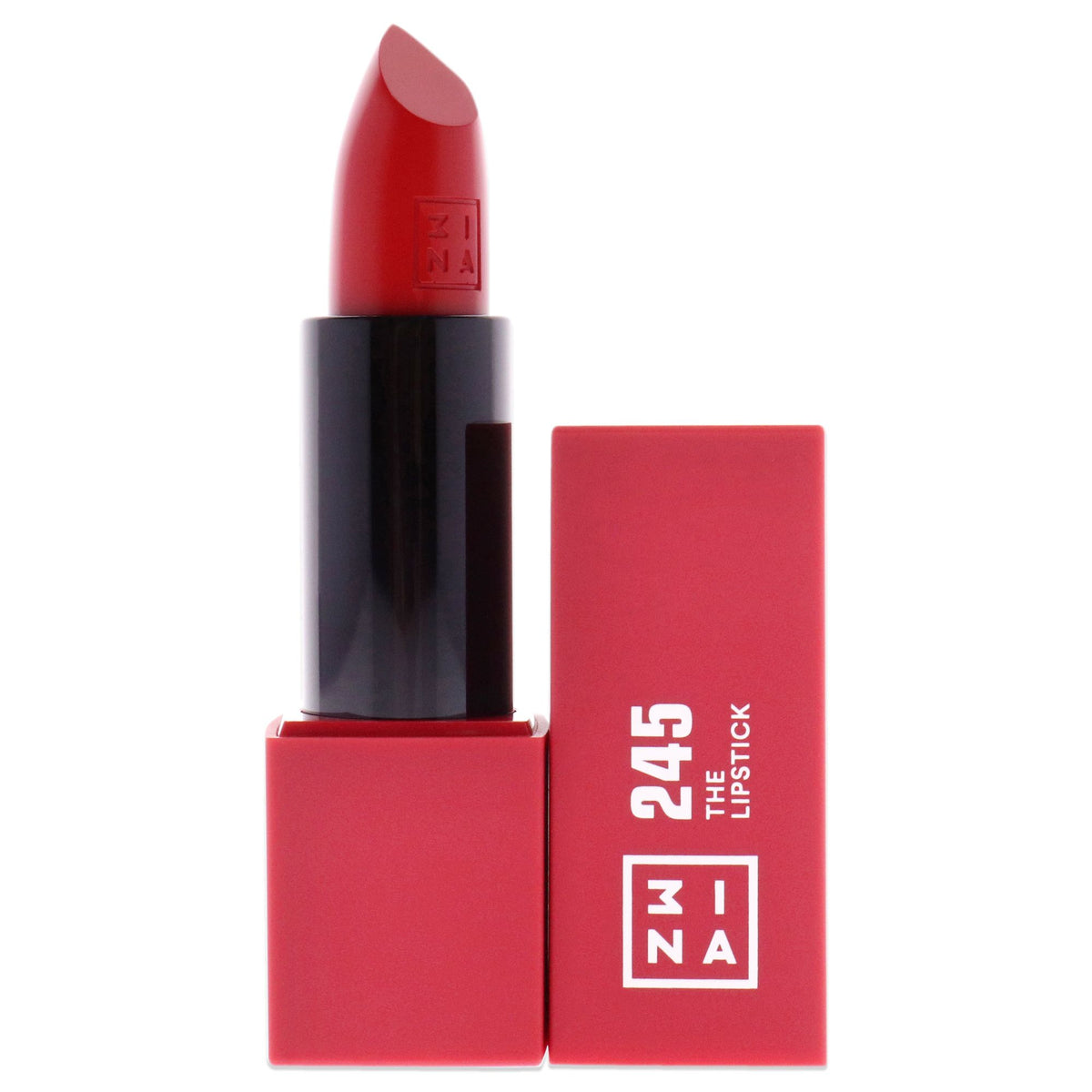 The Lipstick - 245 Deep True Red displayed against a neutral background.