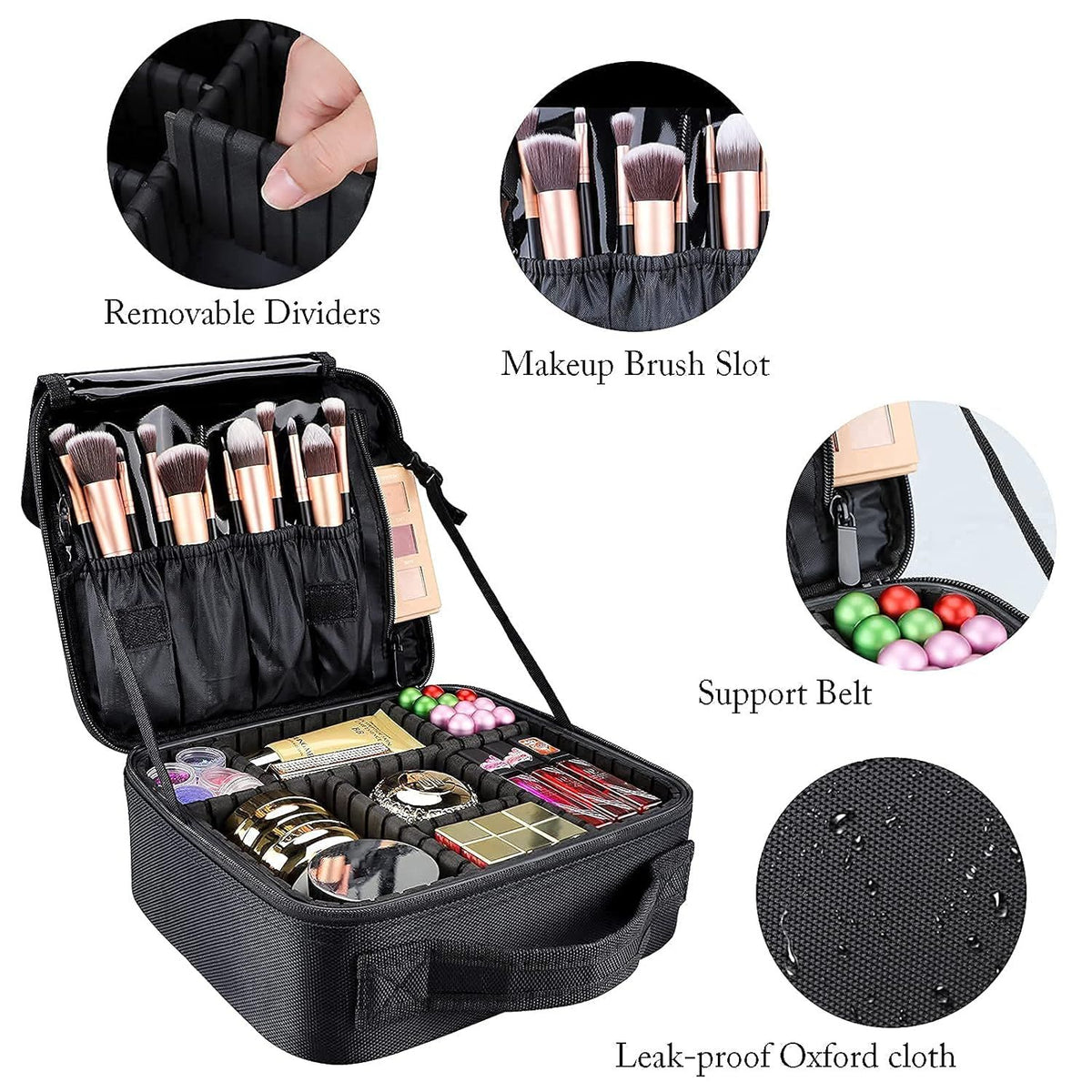 Lightweight travel bag suitable for toiletries, jewelry, and digital accessories